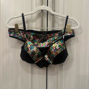 Black Just Cavali bikini with Cavali BeachWear printed all over suite.